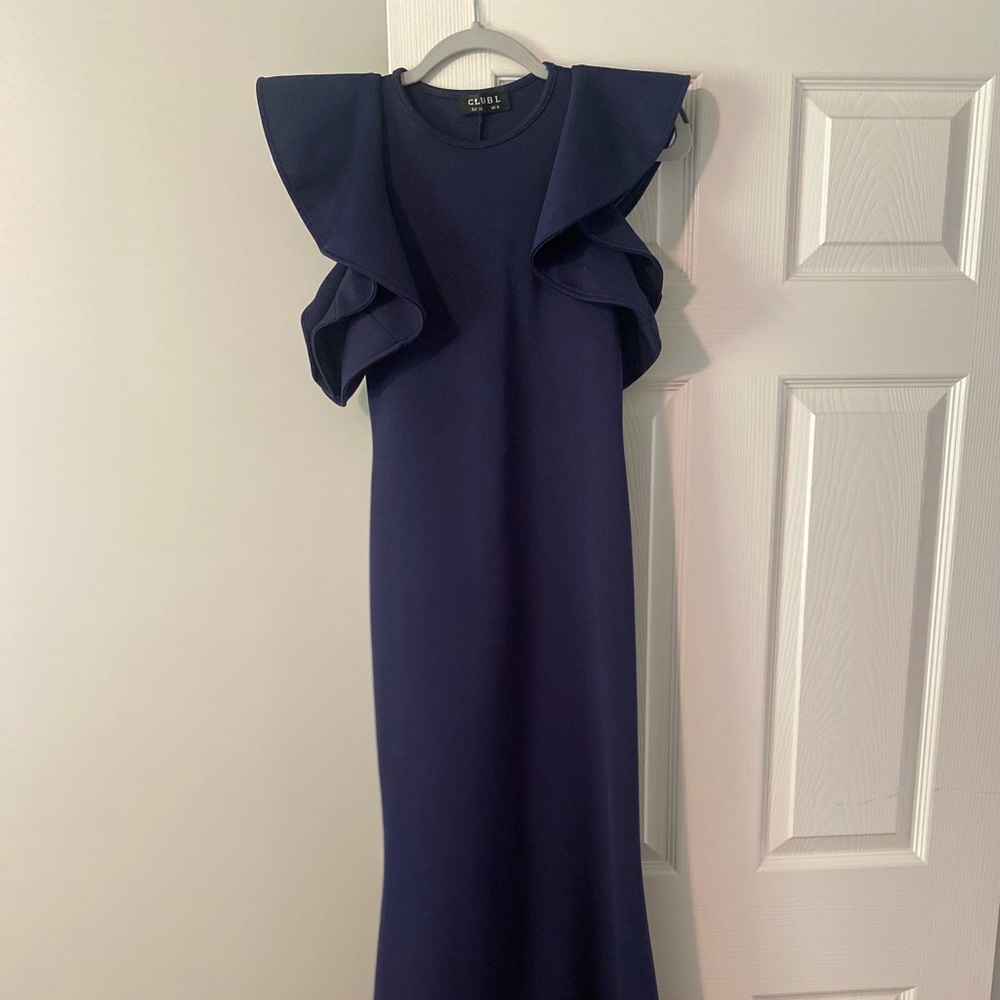 Navy Blue Evening Gown